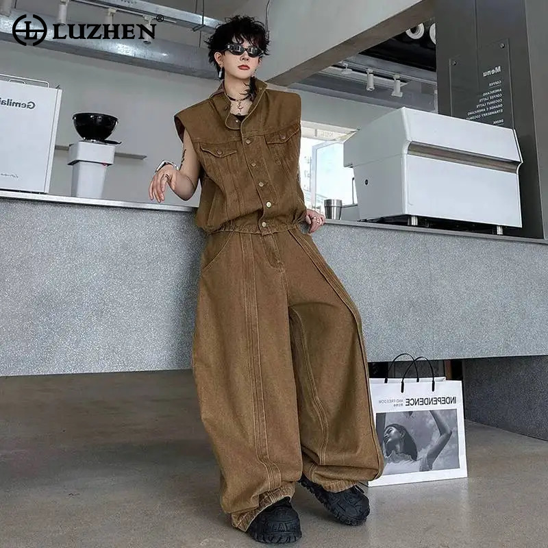 Jeans - LUZHEN Denim 2026 Giacca estiva senza