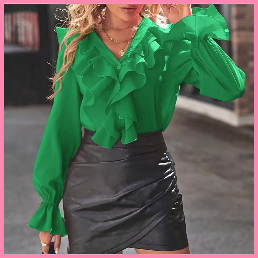 Blouses - Camicetta Elegante da Donna con Scollo