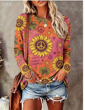Blouses - Maglietta a Maniche Lunghe da Donna