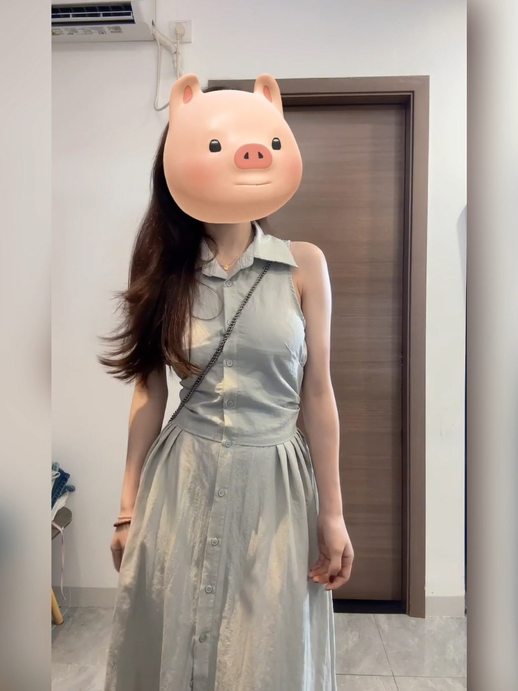 Korean Style A Line Shirt Dress - XZY Abito Chemisier Chic Casual Senza