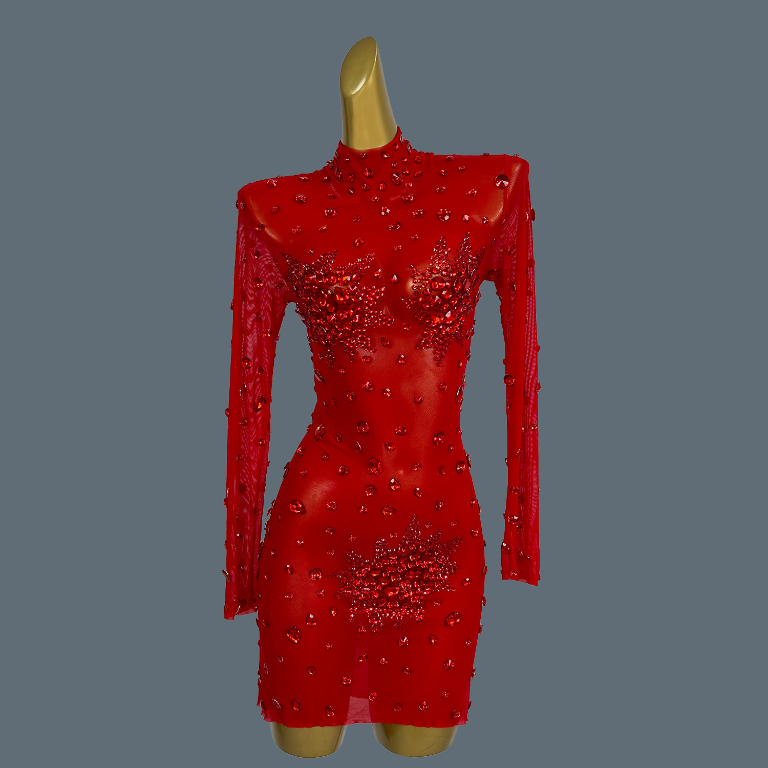 Strass rossi Sexy di lusso Spa - Sparkly Rhinestone Club Party Dress recensione e prezzo