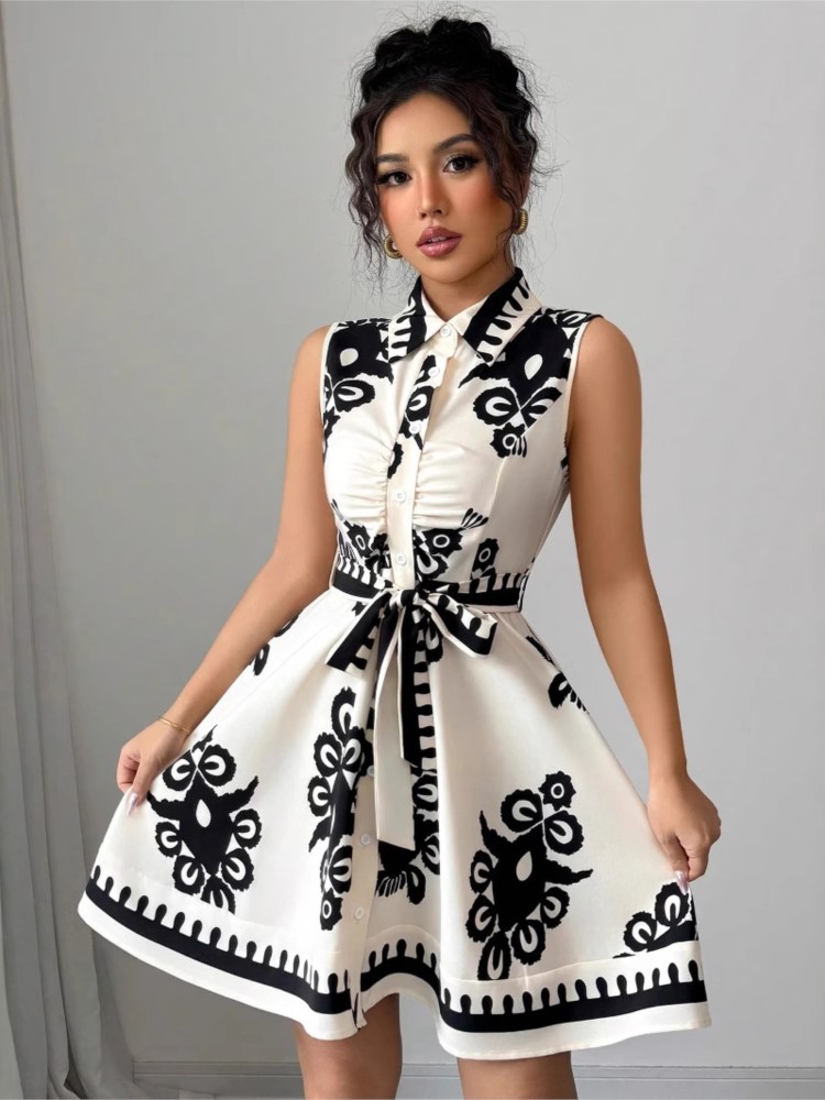 Abito casual estivo di nuova m - French Vintage Floral Midi Dress recensione e prezzo