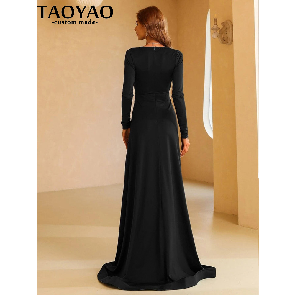 TaoYao Abiti da sera da donna  - Elegant Satin Evening Gown Split recensione e prezzo