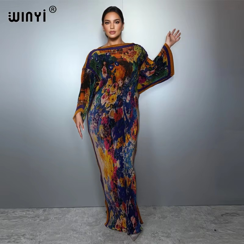 WINYI Abito Estivo Plissettato - Boho Summer Beach Maxi Dress recensione e prezzo