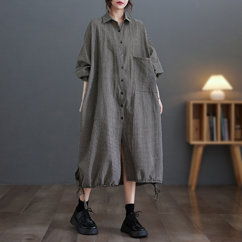 Abito Elegante Casual in Coton - Casual Loose Linen Shirt Dress recensione e prezzo