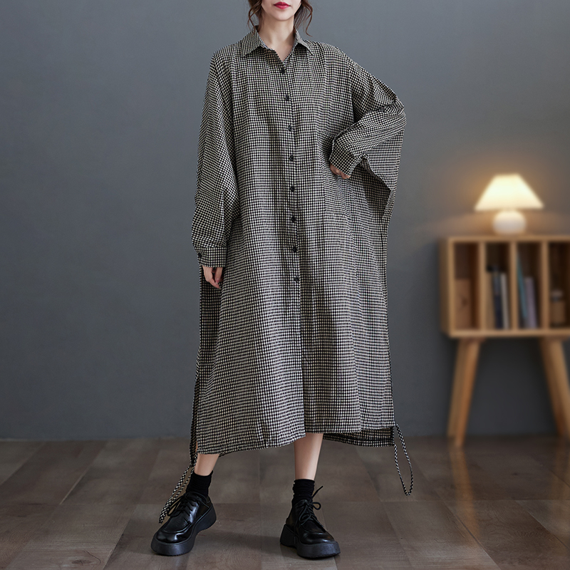 Abito Elegante Casual in Coton - Casual Loose Linen Shirt Dress recensione e prezzo