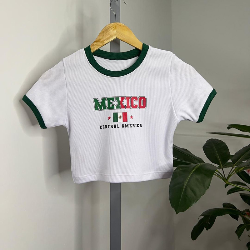 Messico Fairycore Slim T-shirt - Y2K Graphic Baby Tee Crop recensione e prezzo
