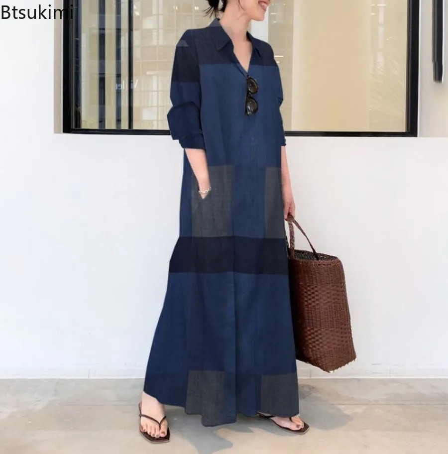 Nuovo Abito Camicia alla Moda  - Casual Loose Linen Shirt Dress recensione e prezzo