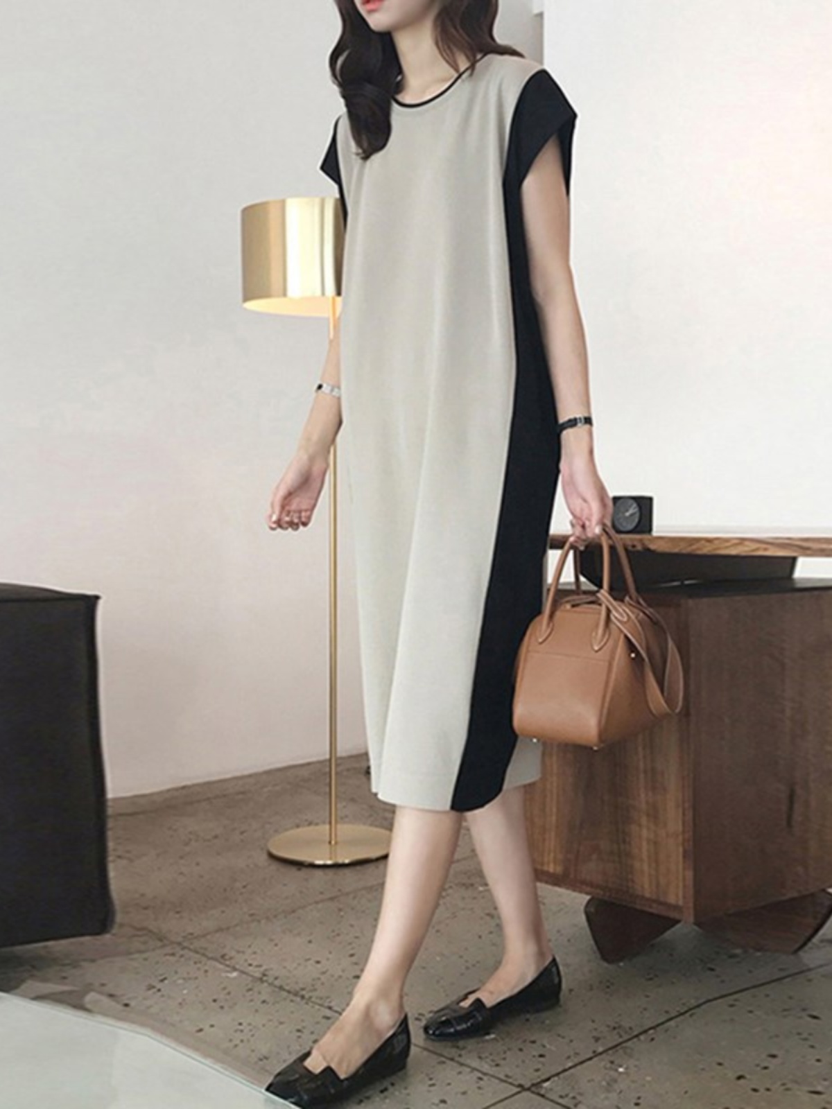 Abito T-Shirt a Mezza Lunghezz - Korean Style A Line Shirt Dress recensione e prezzo