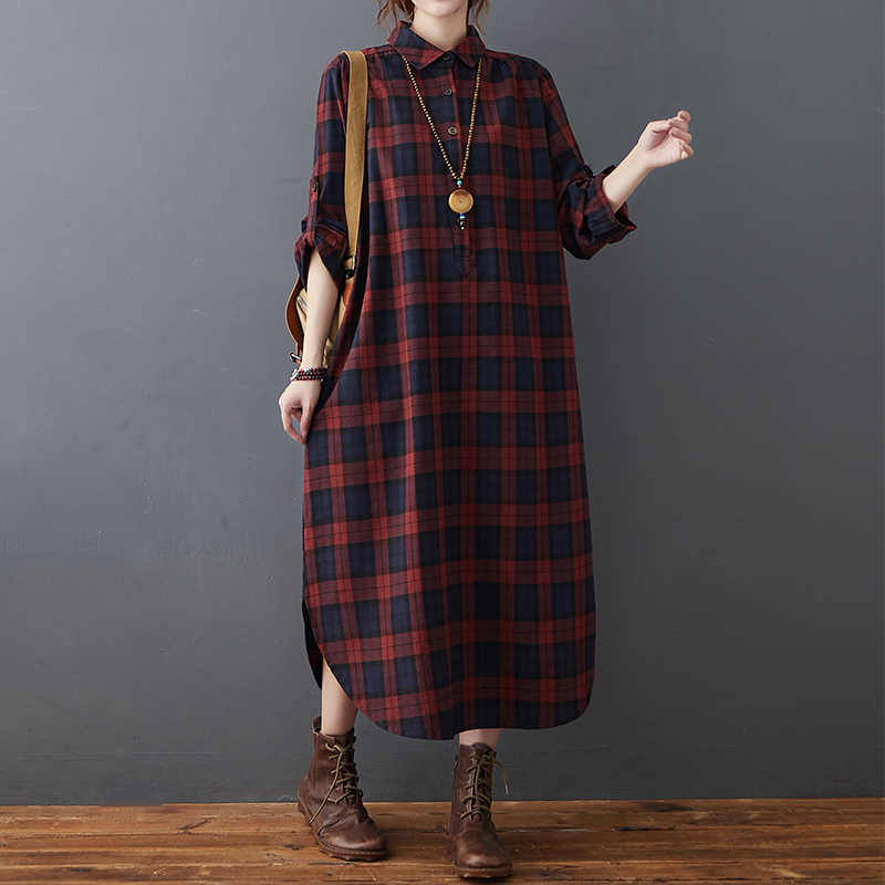 Abito in Cotone e Lino da Donn - Casual Loose Linen Shirt Dress recensione e prezzo