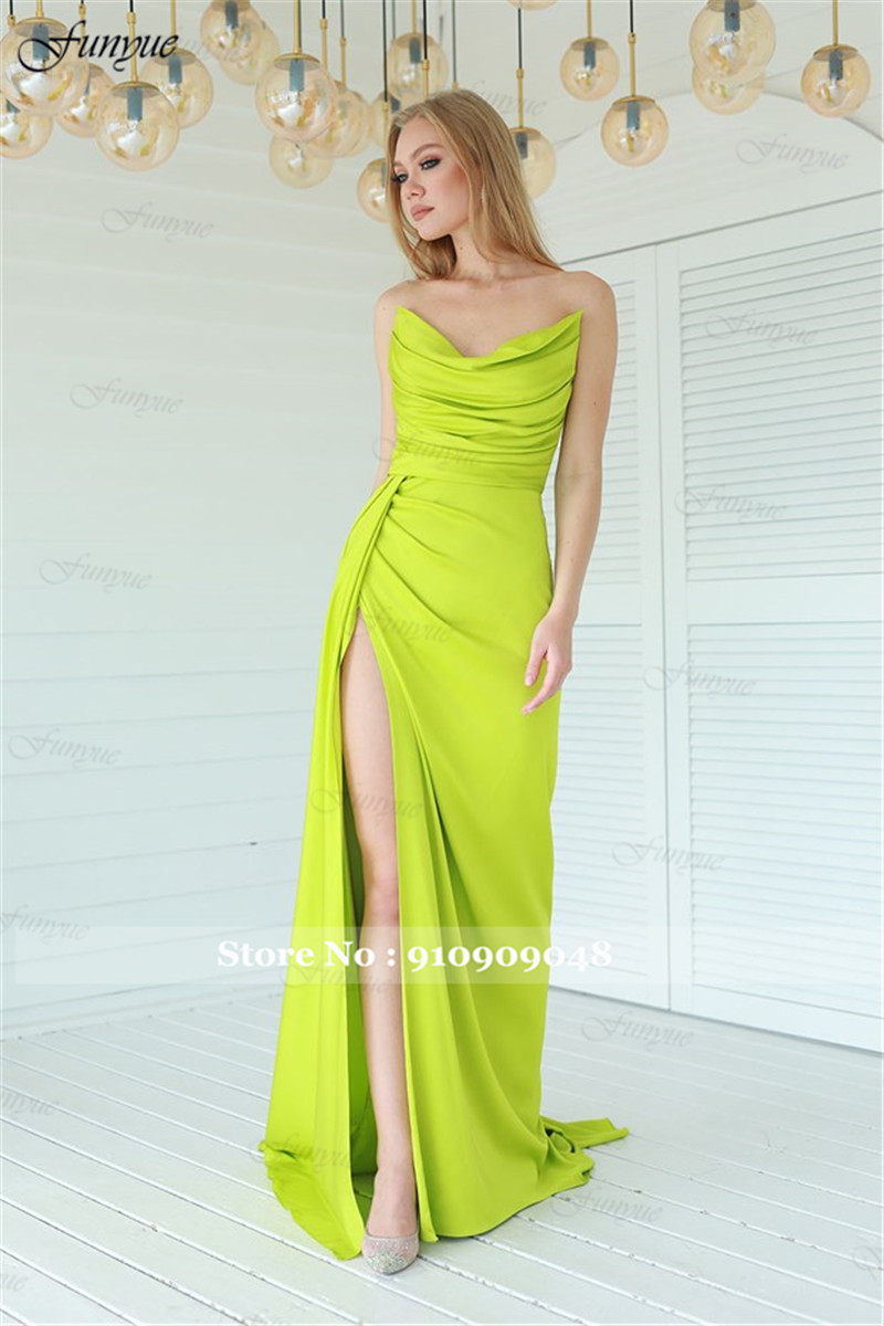 Abiti da sera eleganti con spa - Elegant Satin Evening Gown Split recensione e prezzo