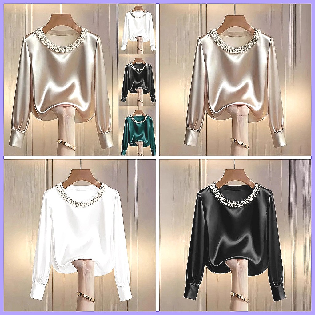 Elegante Camicetta in Raso con - Blouses recensione e prezzo