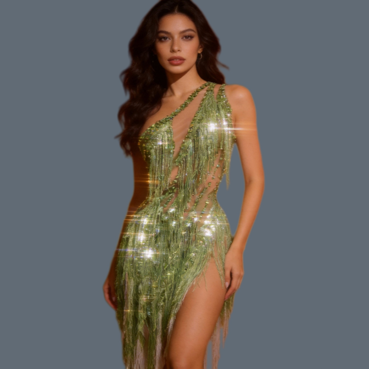 Abito Mini Sexy da Donna con S - Sparkly Rhinestone Club Party Dress recensione e prezzo
