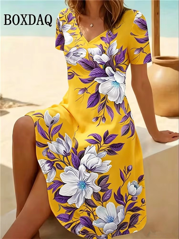 Abiti da donna taglie forti 6X - Boho Summer Beach Maxi Dress recensione e prezzo