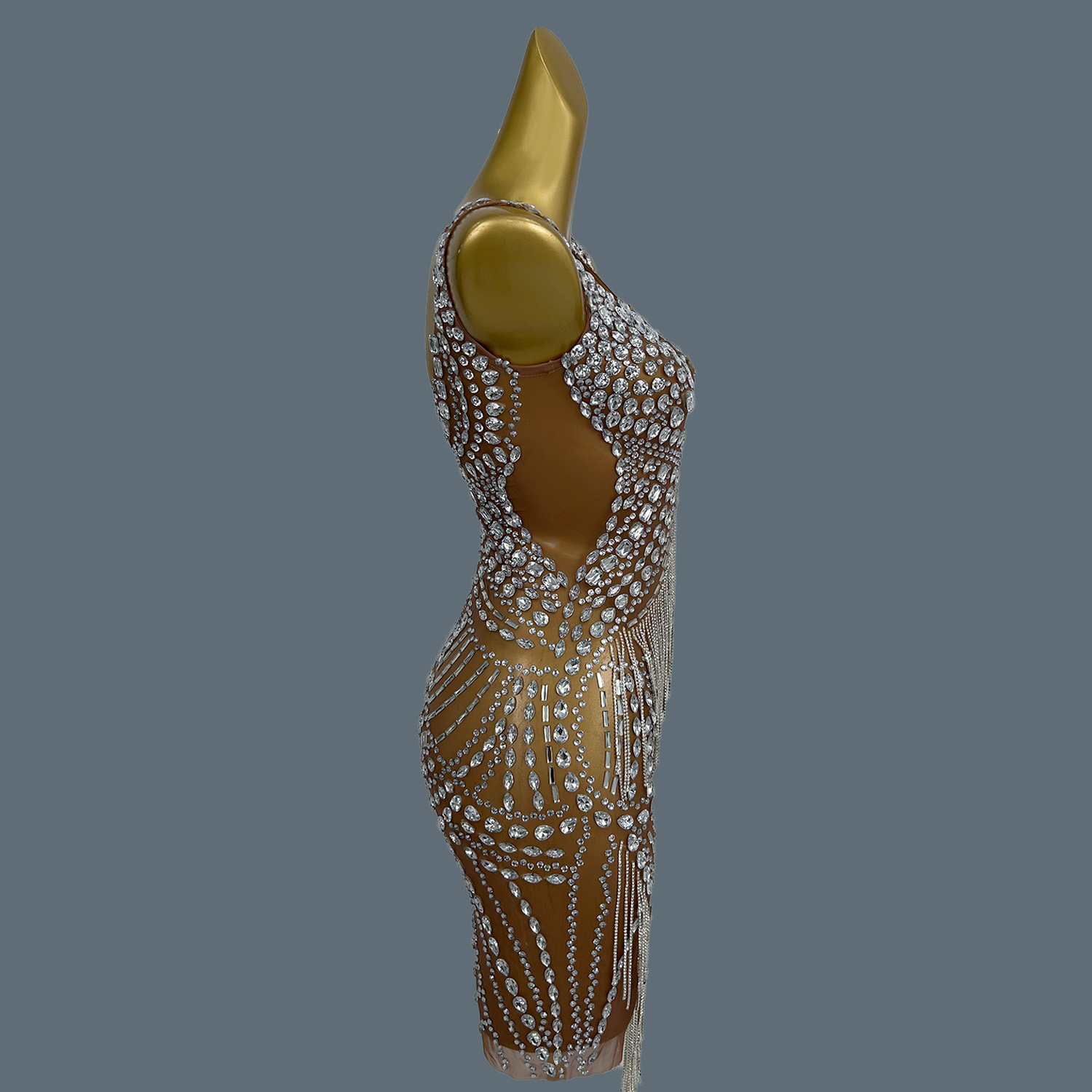 Abiti da Sera Sexy per Donne,  - Sparkly Rhinestone Club Party Dress recensione e prezzo