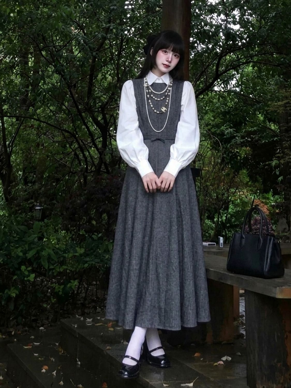 Set Abito 2 Pezzi Stile Hepbur - Korean Style A Line Shirt Dress recensione e prezzo