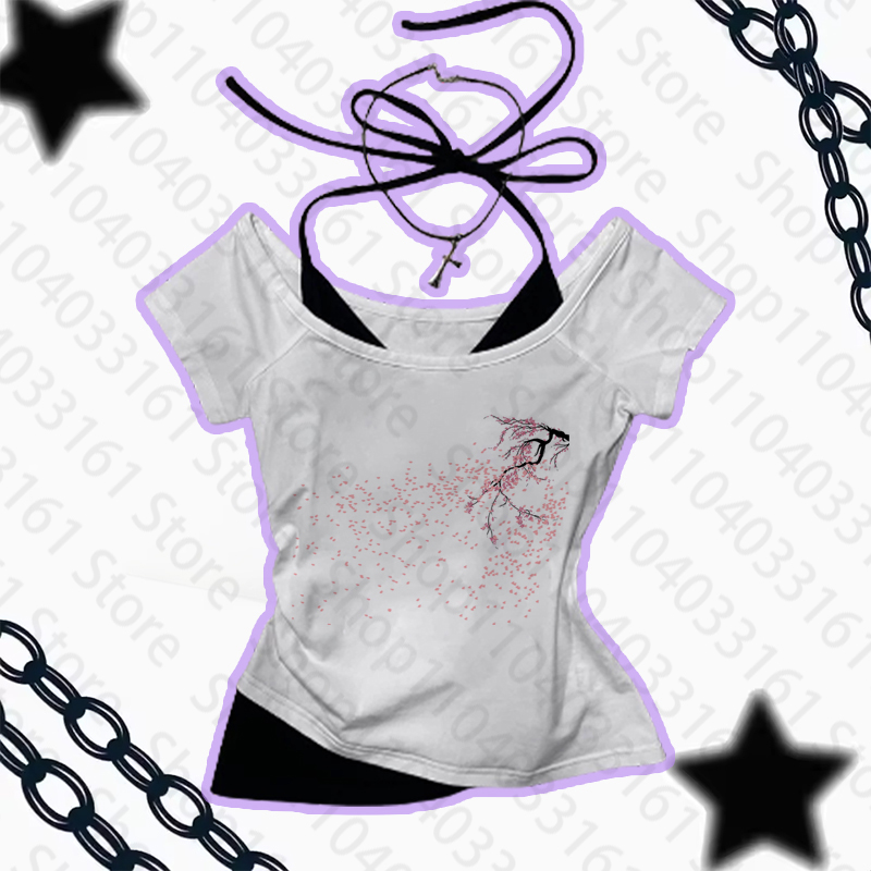 Estetica Gotica Punk Baby Tee  - Y2K Graphic Baby Tee Crop recensione e prezzo