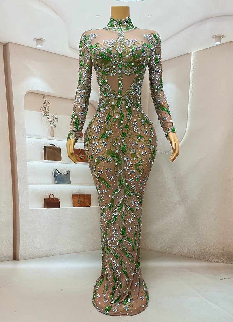 Uno splendido abito da sera ab - Sparkly Rhinestone Club Party Dress recensione e prezzo