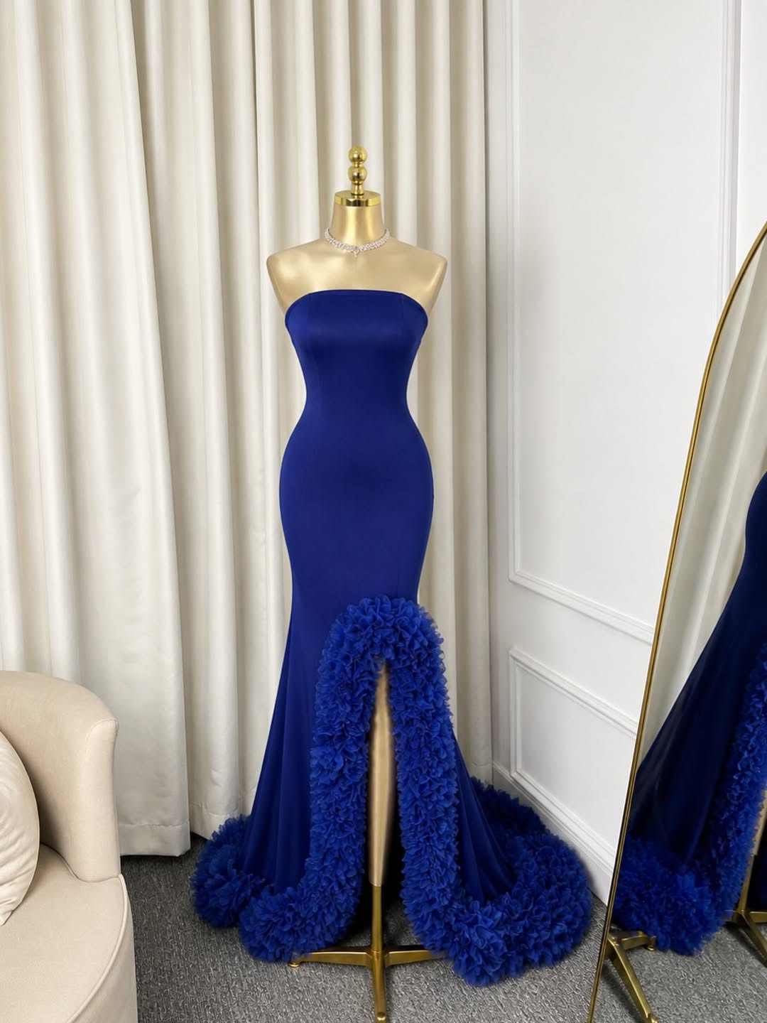 Abiti da Sera Eleganti e Lussu - Elegant Satin Evening Gown Split recensione e prezzo