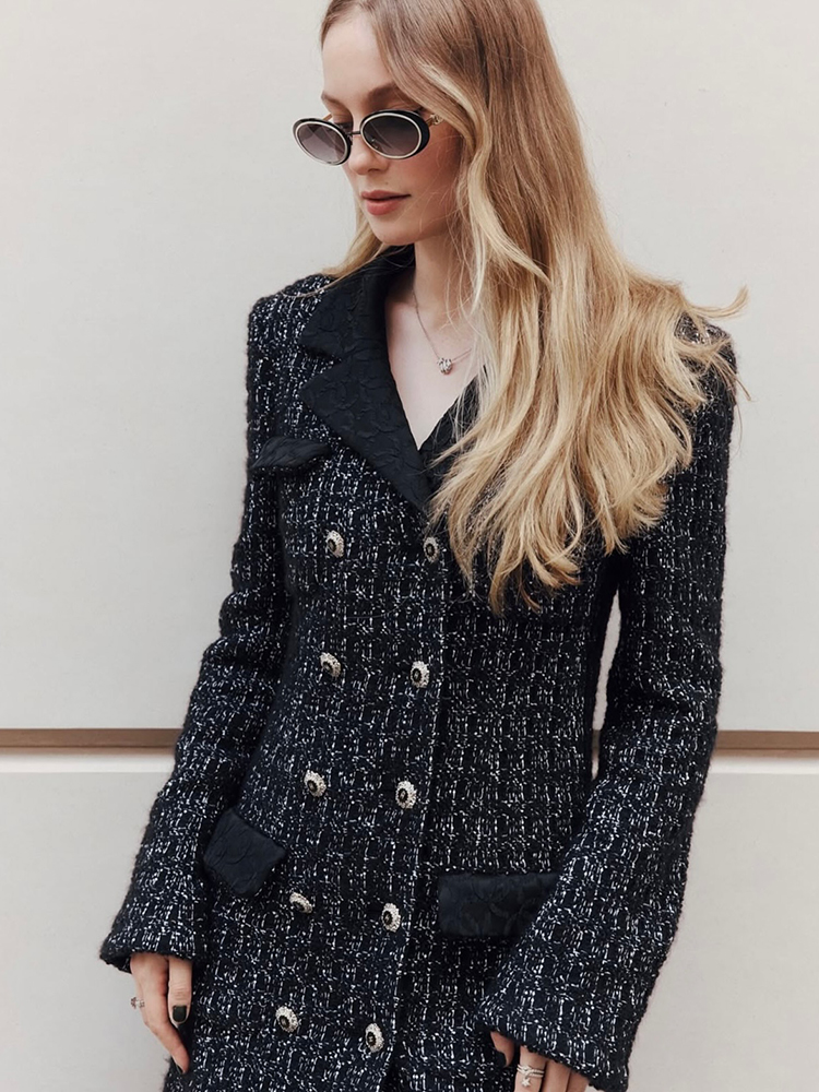 Set di abiti blazer in tweed d - Tweed Two Piece Blazer Dress recensione e prezzo