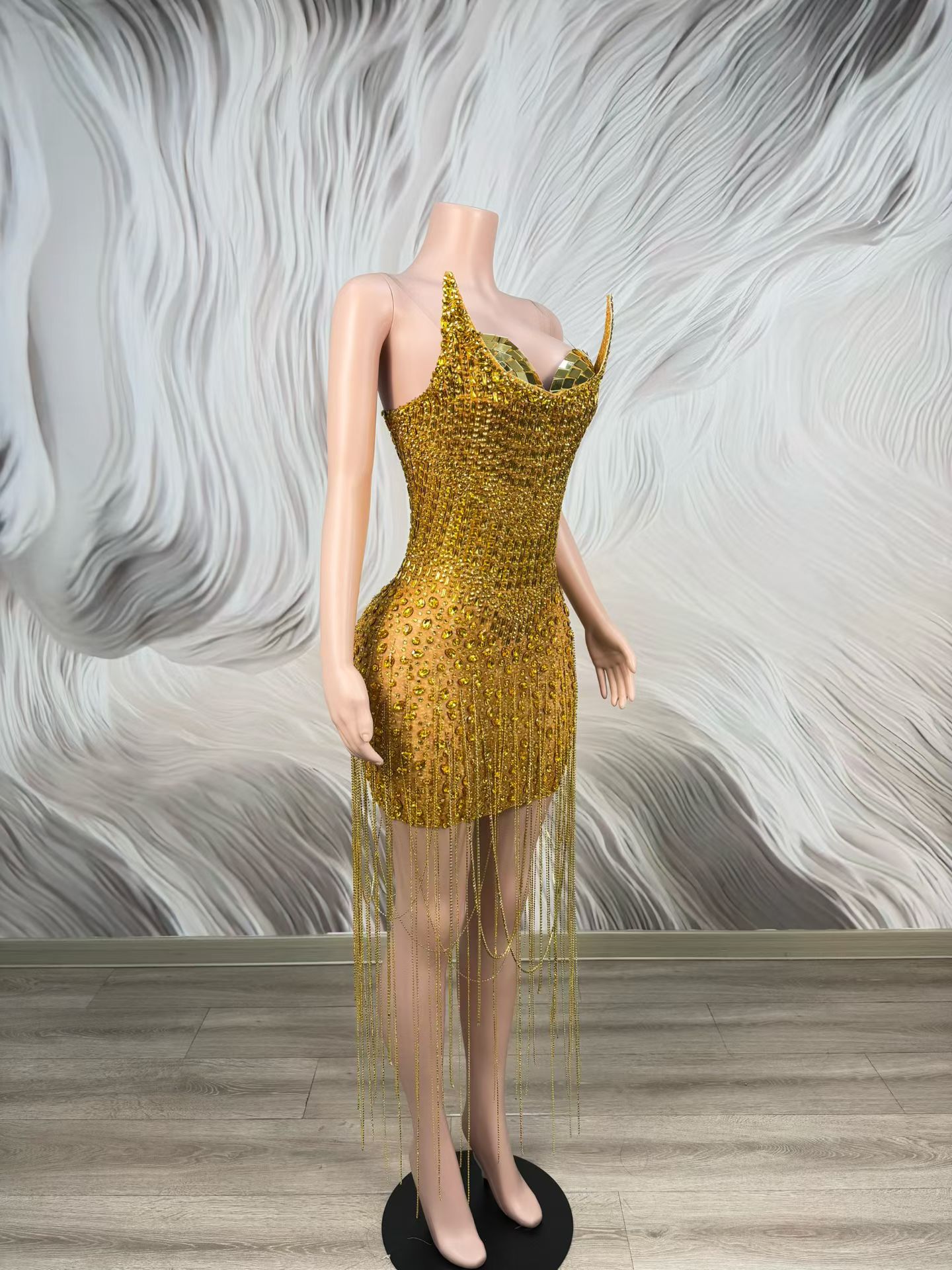 Abito da Cocktail di Lusso Dor - Sparkly Rhinestone Club Party Dress recensione e prezzo
