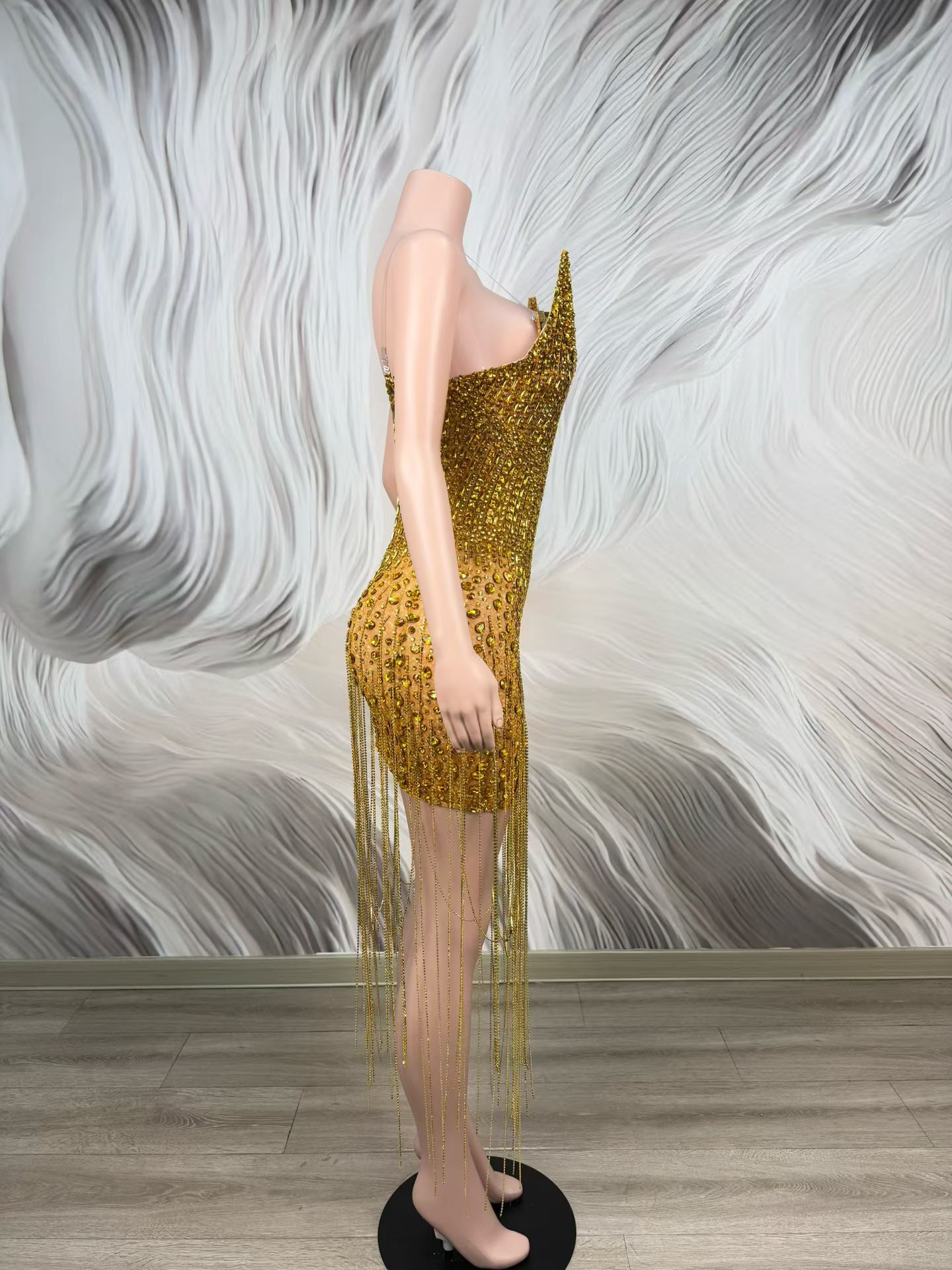 Abito da Cocktail di Lusso Dor - Sparkly Rhinestone Club Party Dress recensione e prezzo