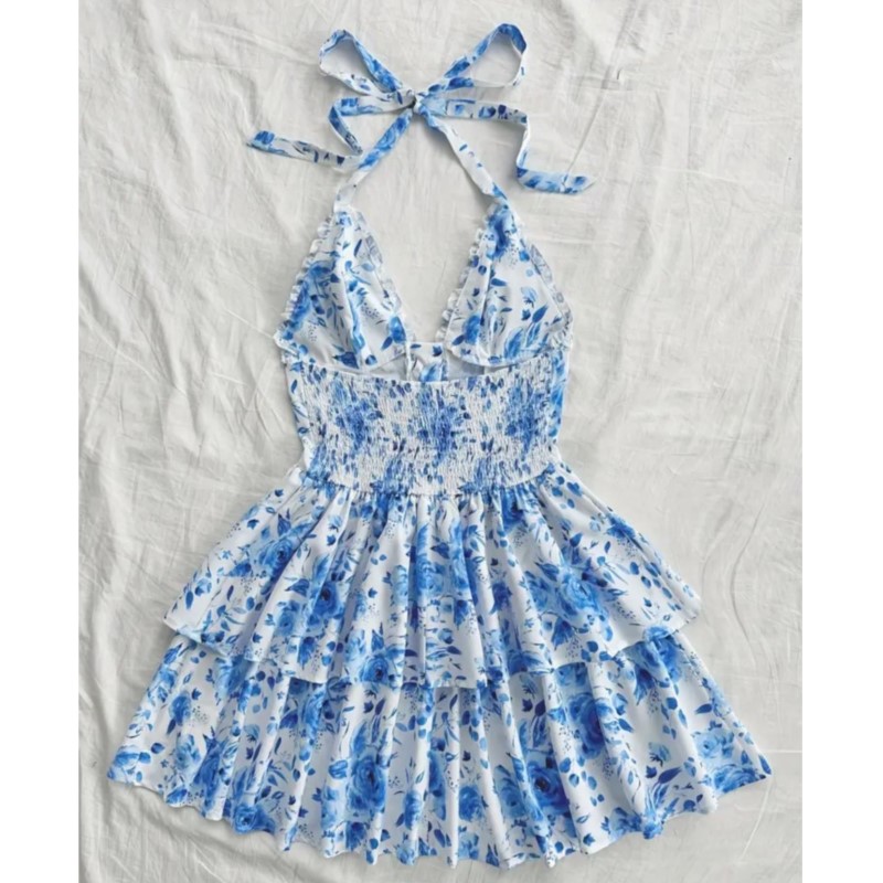 Abito Corto da Donna Stile Vac - French Vintage Floral Midi Dress recensione e prezzo