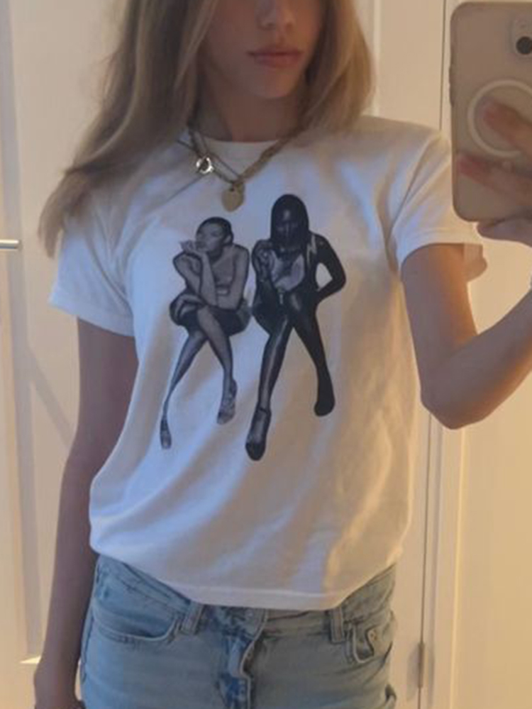 Estetica estate Baby Tee Stree - Y2K Graphic Baby Tee Crop recensione e prezzo