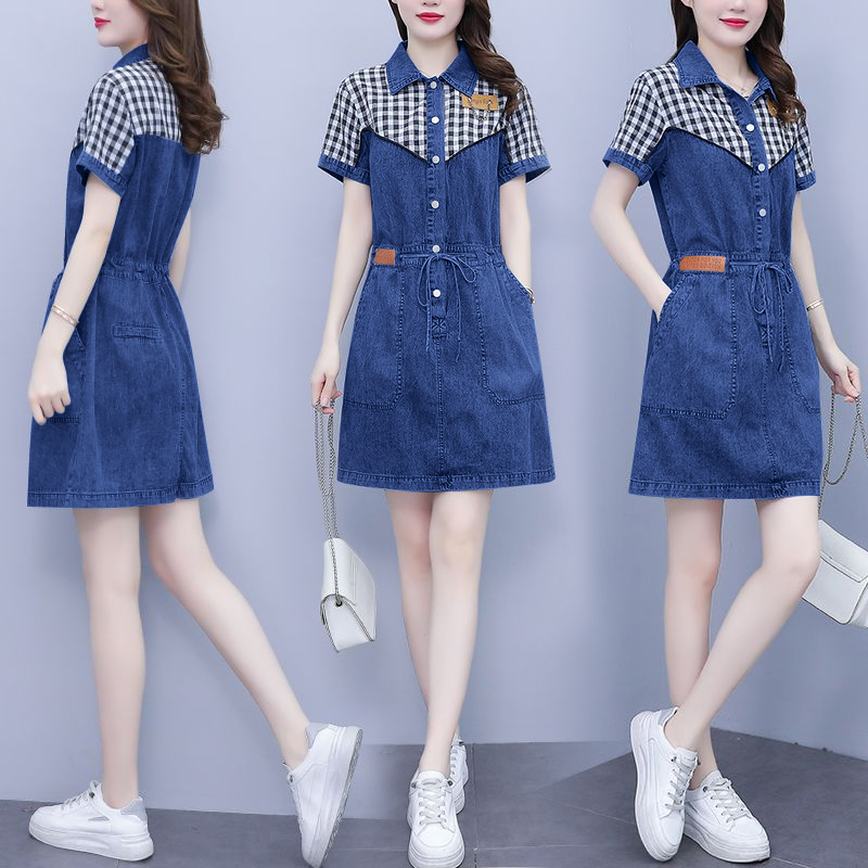Abito da donna taglie forti co - Korean Style A Line Shirt Dress recensione e prezzo