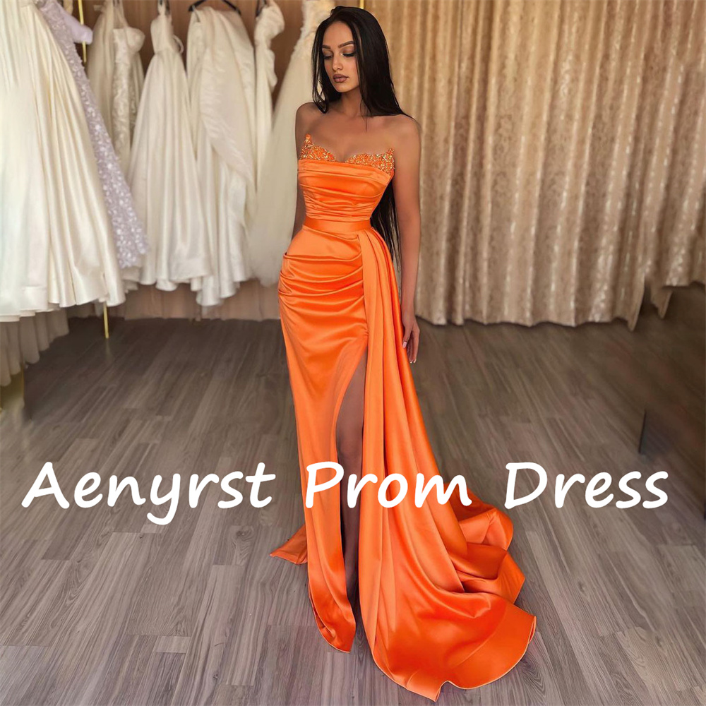 Aenyrst Abiti da sera eleganti - Elegant Satin Evening Gown Split recensione e prezzo