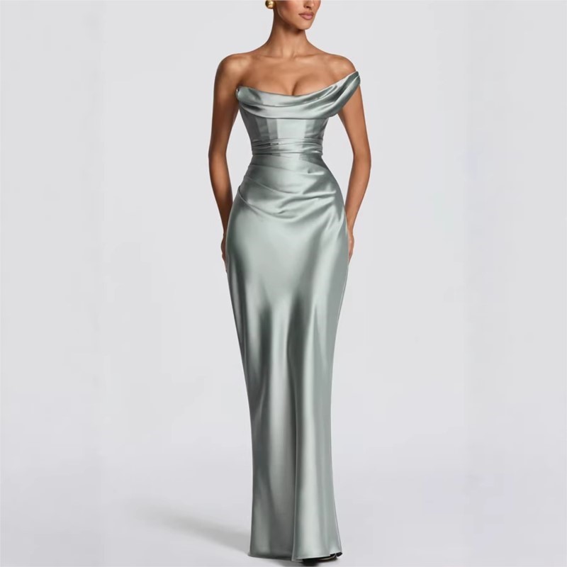 Abito Elegante in Raso Slim Se - Elegant Satin Evening Gown Split recensione e prezzo
