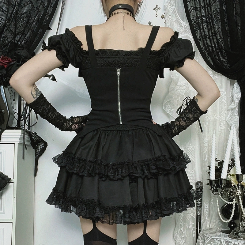 Goth Dark E-girl Kawaii Abiti  - Y2K Backless Halter Mini Dress recensione e prezzo
