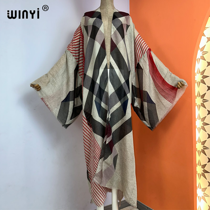 WINYI kimono summer boho print - Boho Summer Beach Maxi Dress recensione e prezzo